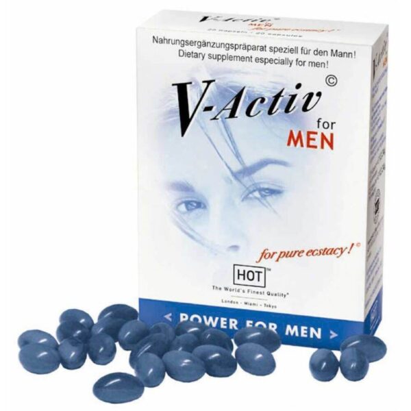 4042342000375 hot v-activ caps for men 20 pcs