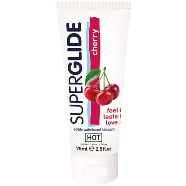 4042342001440 hot superglide edible lubricant waterbased cherry 75 ml