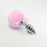 6970260904575 spiral pompon metal plug pink