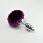 6970260904582 spiral pompon metal plug purple