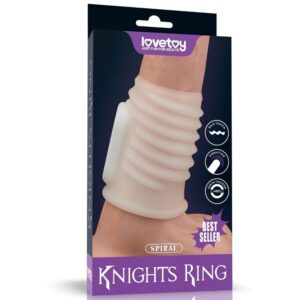 6970260905695 vibrating spiral knights ring (white) i