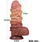 6970260906449 9.5 inch dual layered platinum silicone with rope - Detalii