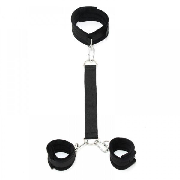 8718924224182 soft collar to handcuffs with leash black