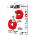 8718924236208 police handcuffs with soft red fur - Ambalaj