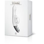 4897078635458-TITANZ 8.5" SILICONE RECHARGEABLE VIBRATOR IN IVORY WHITE