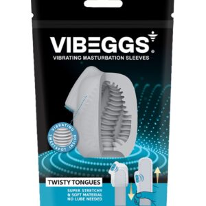 4903462555384-VIBEGGS - Twisty Tongues - Vibrating Masturbation Sleeve - White