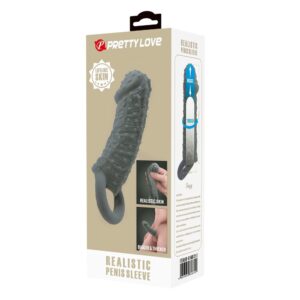 6959532336757-Pretty Love Realistic Penis Sleeve Black II